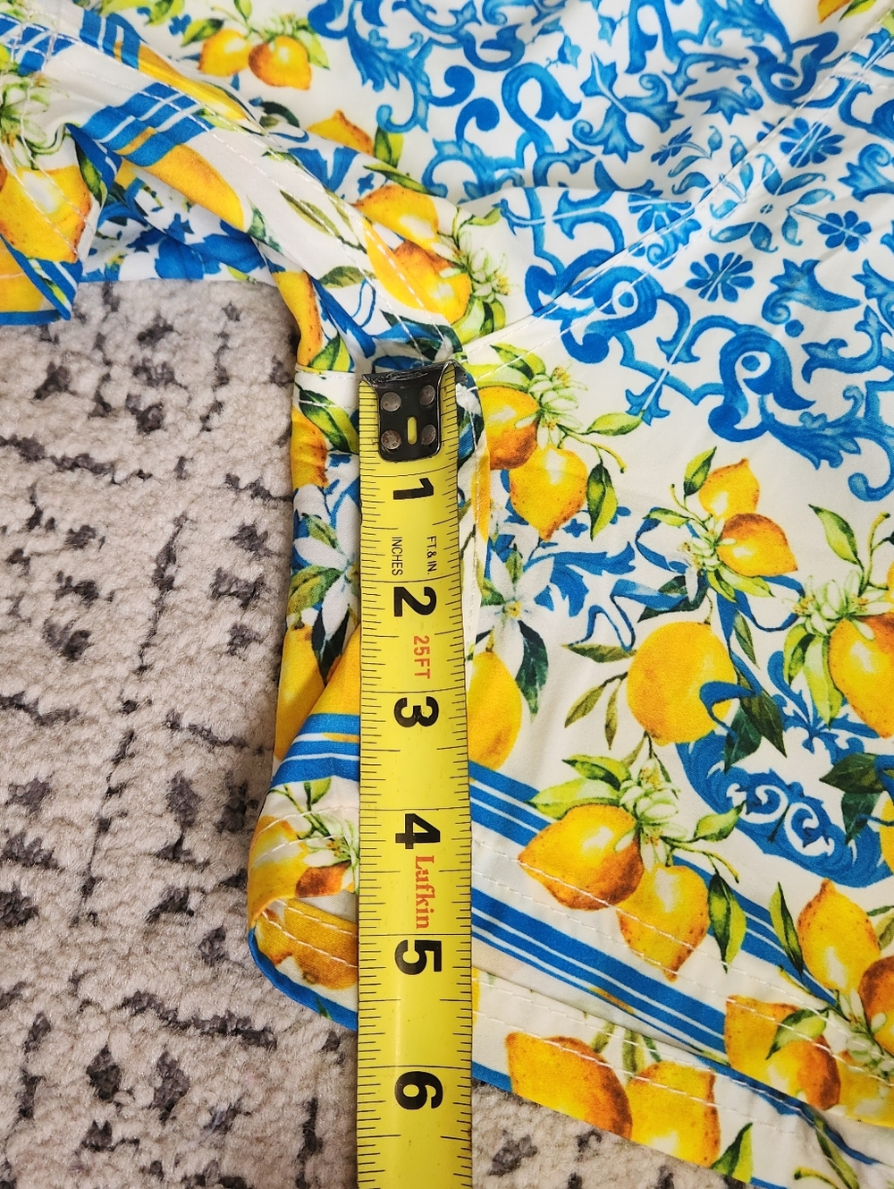 Boxer costume by Antica Sartoria by Giacomo Swimsuit Trunks Lemons Blue Yellow - Picture 13 of 15